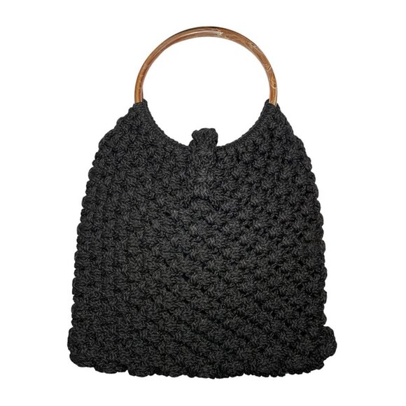 VINTAGE Handmade Crochet Macrame Bag - Picture 2 of 8